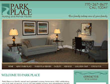 Tablet Screenshot of parkplacenursingandrehab.com